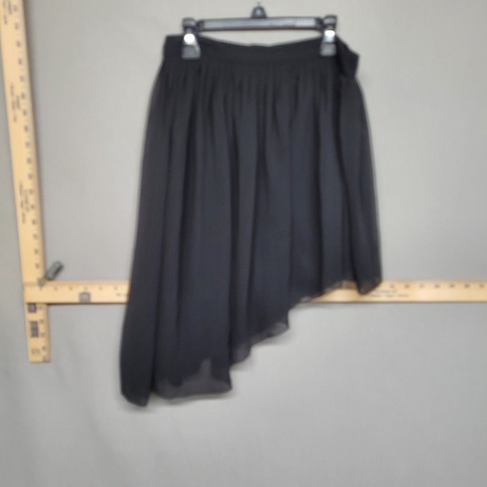 American Eagle Outfitters Black Asymmetrical Pleated‎ Handkerchief Hem Skirt 6